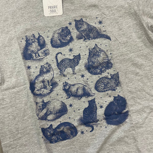 Graphic Tee / Cats and Stars
