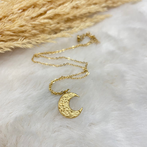 Stainless Steel / Selene Moon Crescent Necklace