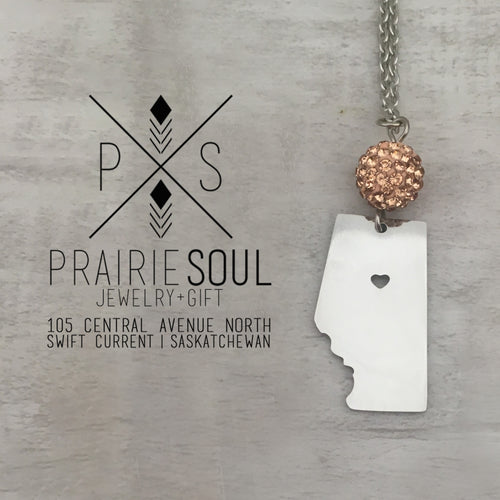 Alberta Prairie Heart Necklace