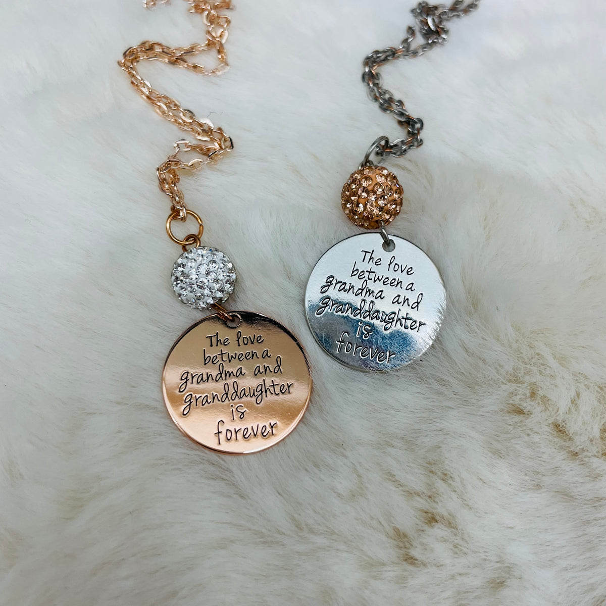 Love between a deals grandmother and granddaughter necklace