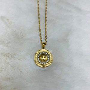 Stainless Steel 18K / Helios Sun Necklace