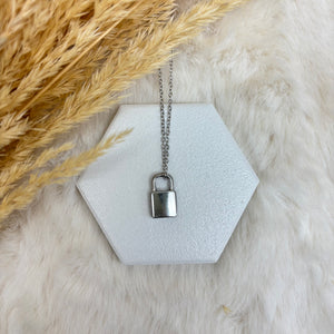 Stainless Steel / Lock Pendant or Necklace