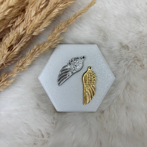 Stainless Steel / Angel Wing Pendant or Necklace