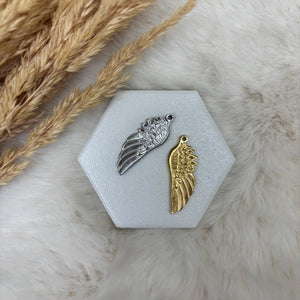 Stainless Steel / Angel Wing Pendant or Necklace