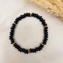 Gemstone rondel bracelet roll on