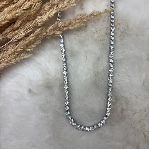 Stainless Steel Necklace Tennis Diamond Chain