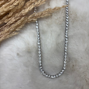 Stainless Steel Necklace Tennis Diamond Chain