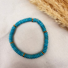 Gemstone rondel bracelet roll on