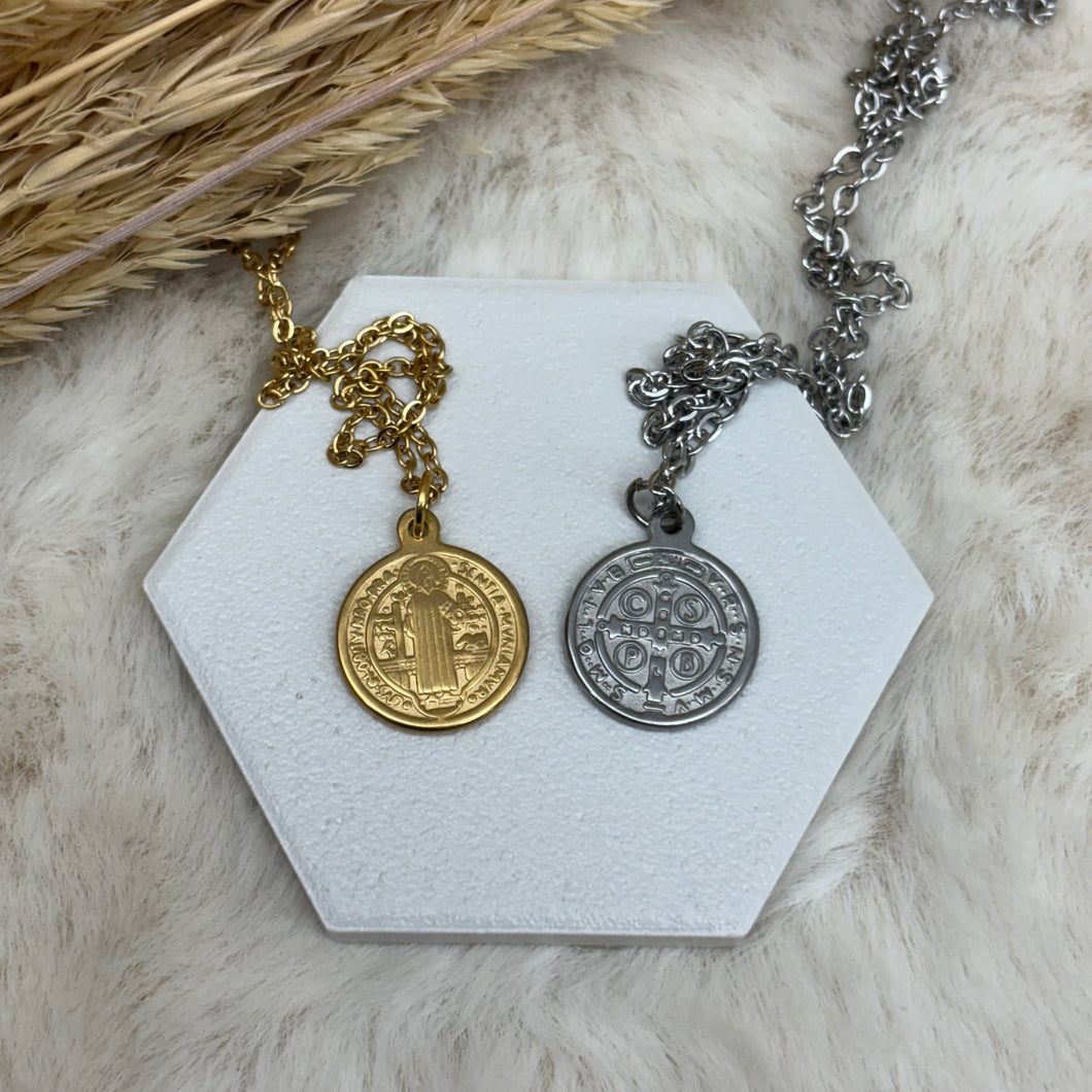 Stainless Steel / Medallion Pendant or Necklace