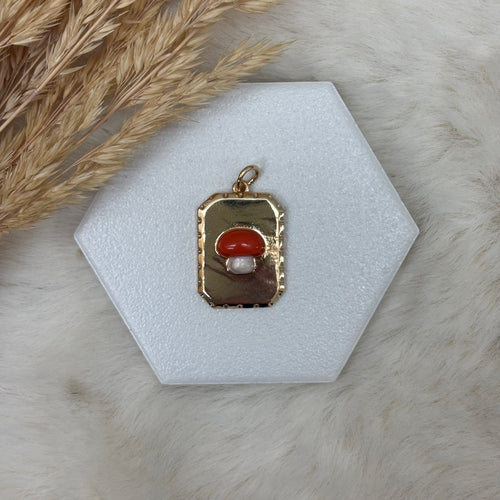 Stainless Steel / Mushroom Pendant or Necklace