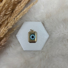 Stainless Steel / Evil Eye Rectangle Pendant or Necklace
