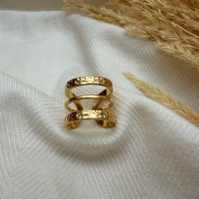 Ring | Hammered Triple Band | Stainless Steel