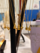 Initial Necklace Puffy Bubble