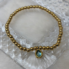 Stainless Steel Stacker Bracelet / Birthstone