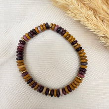 Gemstone rondel bracelet roll on