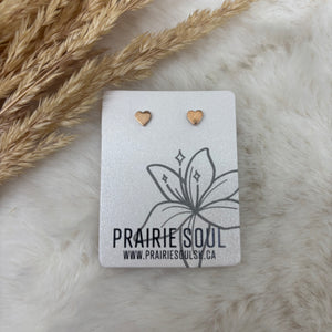 Metal Shape Stud Earring / Mini Heart