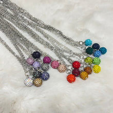 Glitterball Drop Necklace / Multiple Colours