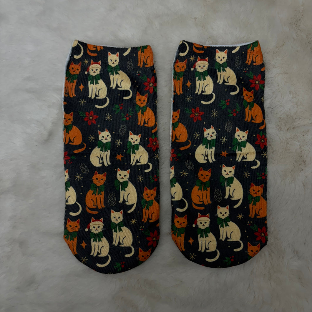 Socks Ankle / Christmas Cats