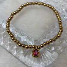 Stainless Steel Stacker Bracelet / Birthstone
