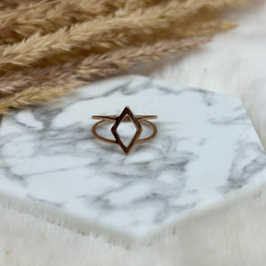 Diamond Hollow Ring