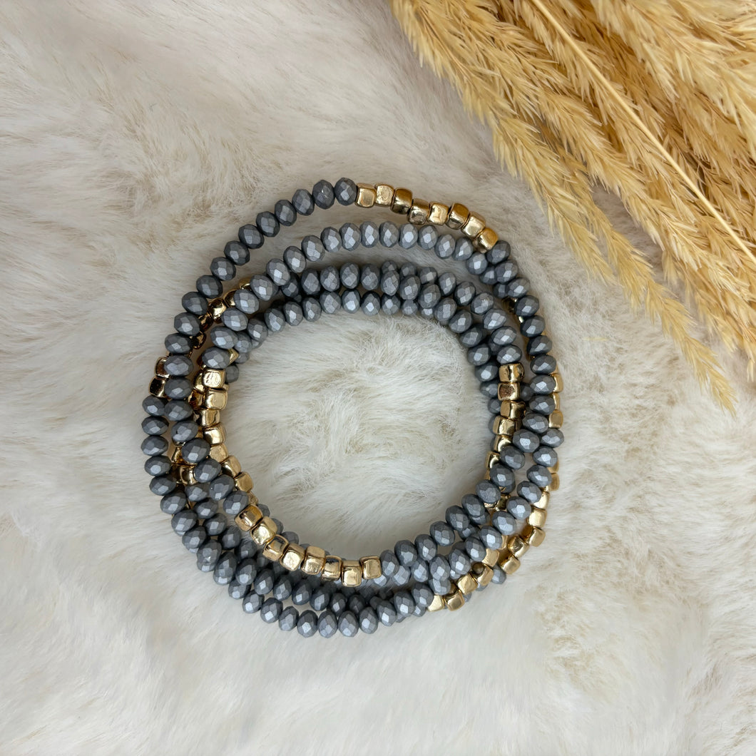 Stacker Bracelet Mini / Storm Grey Gold