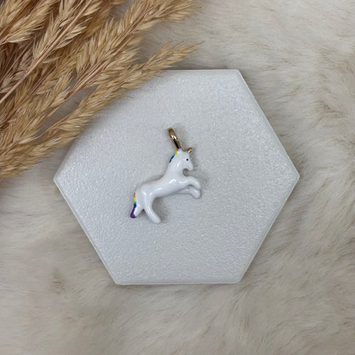 Stainless Steel / Unicorn White Pendant or Necklace
