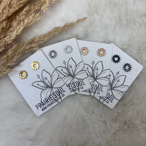 Metal Shape Stud Earring / Sun