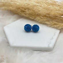Glitterball Earrings - Blue Cobalt