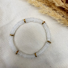 Gemstone rondel bracelet roll on