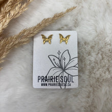 Metal Shape Stud Earring / Butterfly