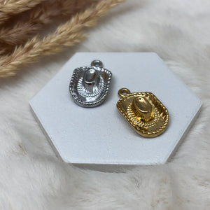 Stainless Steel / Cowboy Hat Pendant or Necklace