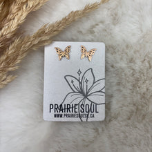 Metal Shape Stud Earring / Butterfly