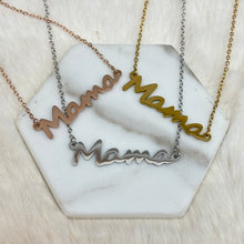 Stainless Steel / Mama Writing Necklace