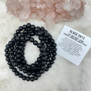 Stone Stacker Bracelet / Black Onyx