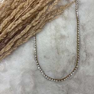 Stainless Steel Necklace Tennis Diamond Chain