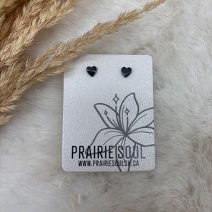 Metal Shape Stud Earring / Mini Heart