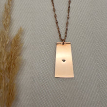 Necklace | Saskatchewan Prairie Heart | Stainless Steel
