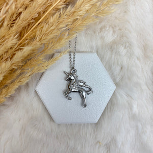 Stainless Steel / Unicorn Pendant or Necklace