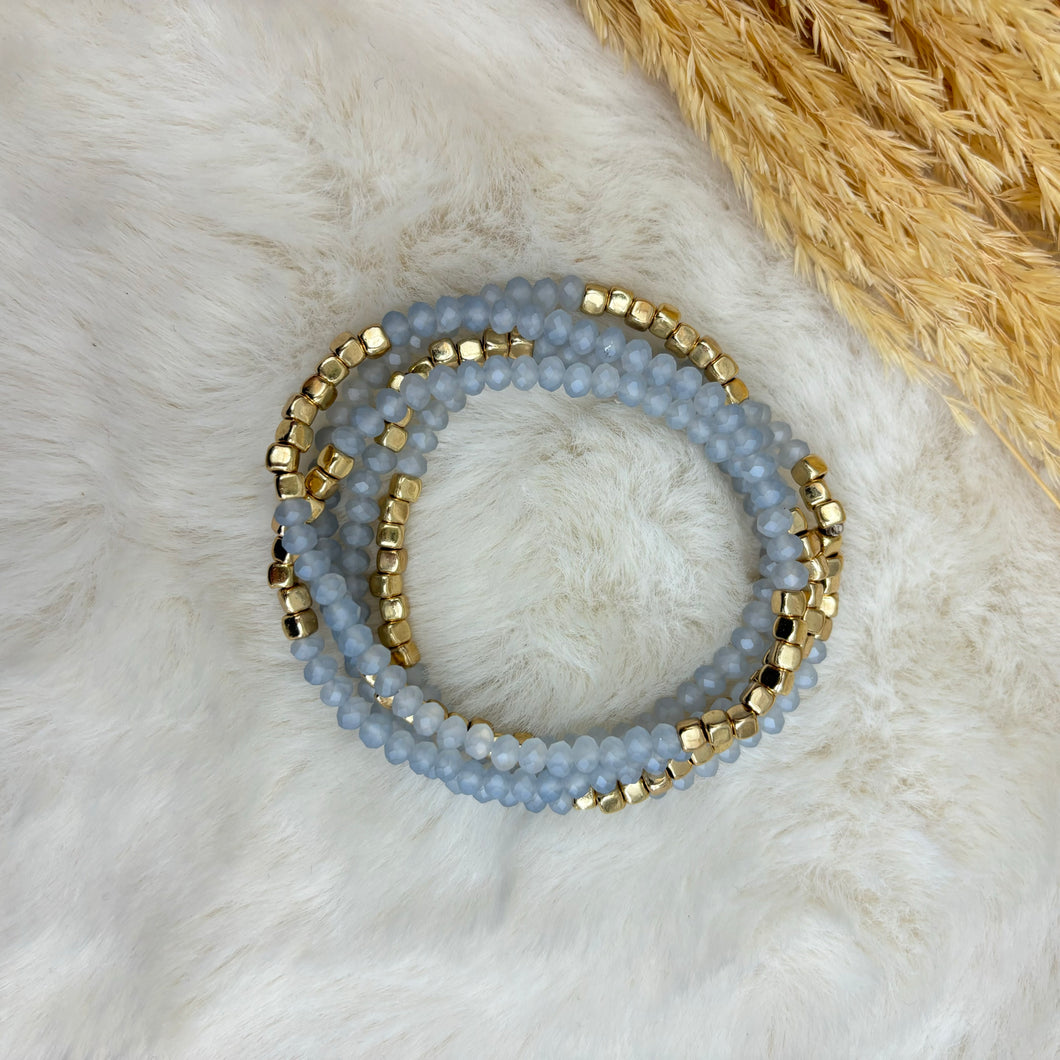 Stacker Bracelet Mini / Ice Blue Gold