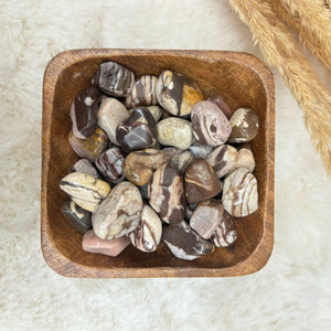 Brown Jasper Striped Pocket Stone