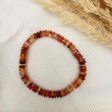 Gemstone rondel bracelet roll on