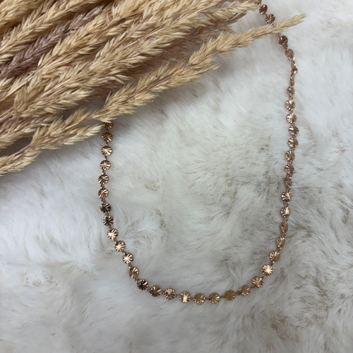 Stainless Steel Necklace / Sunburst Chain