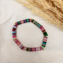 Gemstone rondel bracelet roll on