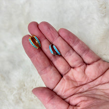 Hoop Earrings / Pave Turquoise / 10mm