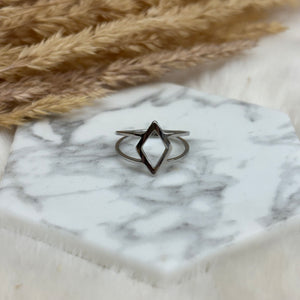 Diamond Hollow Ring