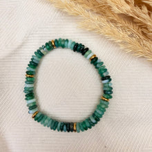 Gemstone rondel bracelet roll on