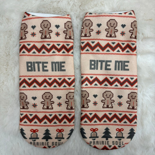 Socks Ankle / Bite Me Gingerbread Cookie