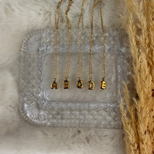Initial Necklace Puffy Bubble