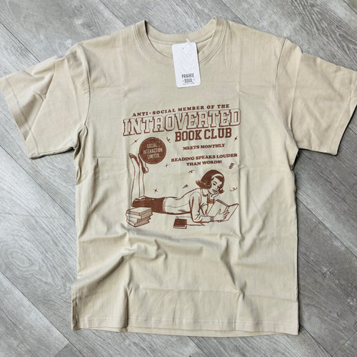 Graphic Tee / Book Club Antisocial Member of the Introverted Reading