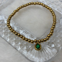 Stainless Steel Stacker Bracelet / Birthstone